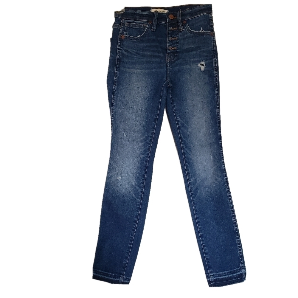 Madewell High Rise Button Up Skinny Jeans Size 23